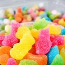 Tangy fizzy sweets in bright colours for a party bag